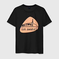 Футболка хлопковая мужская Hollywood Los Angeles, цвет: черный