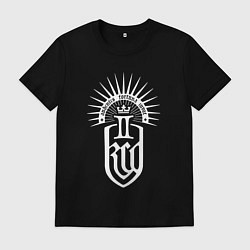 Футболка хлопковая мужская Kingdom come 2 - белый, цвет: черный