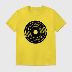 Футболка хлопковая мужская Hollywood style, цвет: желтый