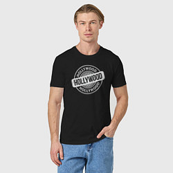 Футболка хлопковая мужская Hollywood, цвет: черный — фото 2