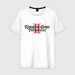 Футболка хлопковая мужская Kingdom Come Deliverance 2, цвет: белый