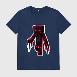 Футболка хлопковая мужская Майнкрафт слендермен, цвет: тёмно-синий
