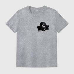 Футболка хлопковая мужская Crazy girl, цвет: меланж