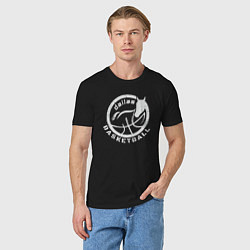 Футболка хлопковая мужская Dallas Mavericks team, цвет: черный — фото 2