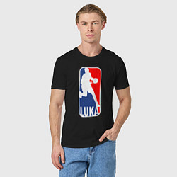 Футболка хлопковая мужская NBA Luka, цвет: черный — фото 2