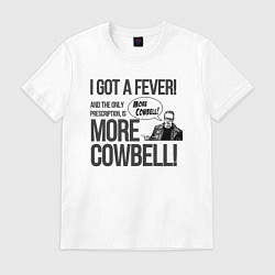 Футболка хлопковая мужская I got a fever and the only prescription is more co, цвет: белый