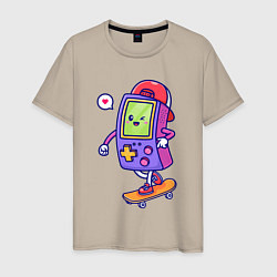 Футболка хлопковая мужская Tetris skater, цвет: миндальный