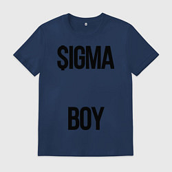 Футболка хлопковая мужская Сигма, цвет: тёмно-синий