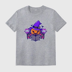 Футболка хлопковая мужская Pumpkin gamer, цвет: меланж