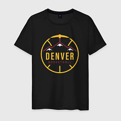 Футболка хлопковая мужская Basketball Denver, цвет: черный