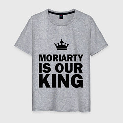 Футболка хлопковая мужская Moriarty is our king, цвет: меланж