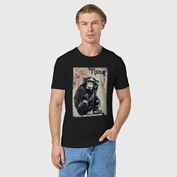 Футболка хлопковая мужская Style monkey, цвет: черный — фото 2