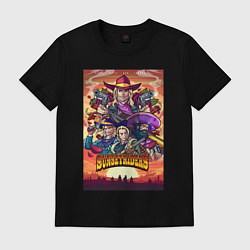 Футболка хлопковая мужская Sunsetriders, цвет: черный