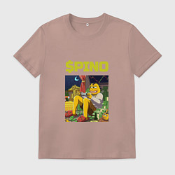 Футболка хлопковая мужская Pino трейдер, цвет: пыльно-розовый