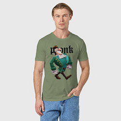 Футболка хлопковая мужская Остров сокровищ - Ливси идет под фонк, цвет: авокадо — фото 2