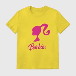 Футболка хлопковая мужская Барби кукла, цвет: желтый