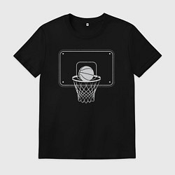Футболка хлопковая мужская Баскетбольный щит, цвет: черный