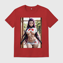 Футболка хлопковая мужская Джесси Команда R, цвет: красный