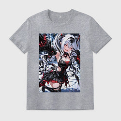 Футболка хлопковая мужская Jetavie Punishing Gray Raven, цвет: меланж