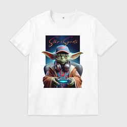 Футболка хлопковая мужская Star eSports - Yoda, цвет: белый
