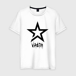 Футболка хлопковая мужская Vadim - star, цвет: белый