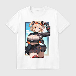 Футболка хлопковая мужская Burnice White Zenless Zone Zero, цвет: белый