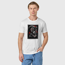 Футболка хлопковая мужская Самурай ронин, цвет: белый — фото 2