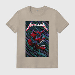 Футболка хлопковая мужская Metallica The Unforgiven II, цвет: миндальный