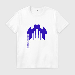 Футболка хлопковая мужская Cortex синий aneurism iv, цвет: белый