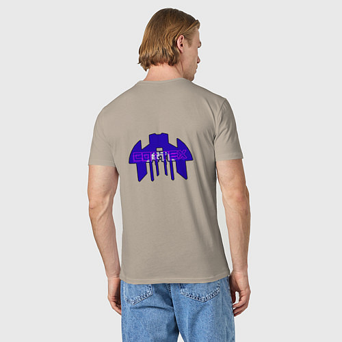 Мужская футболка Cortex фиолетовый aneurism iv / Миндальный – фото 4