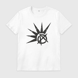 Футболка хлопковая мужская Anarchy punks, цвет: белый