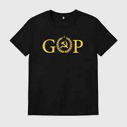 Футболка хлопковая мужская Grand old party, цвет: черный