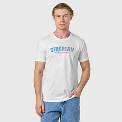 Футболка хлопковая мужская Siberian endless freedom, цвет: белый — фото 2