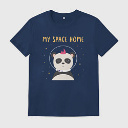 Футболка хлопковая мужская Мой космический дом, цвет: тёмно-синий