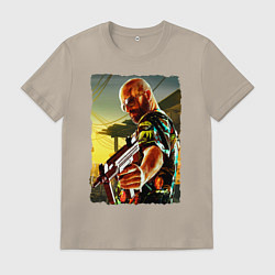 Футболка хлопковая мужская Max Payne, цвет: миндальный