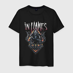 Футболка хлопковая мужская In Flames Mask, цвет: черный