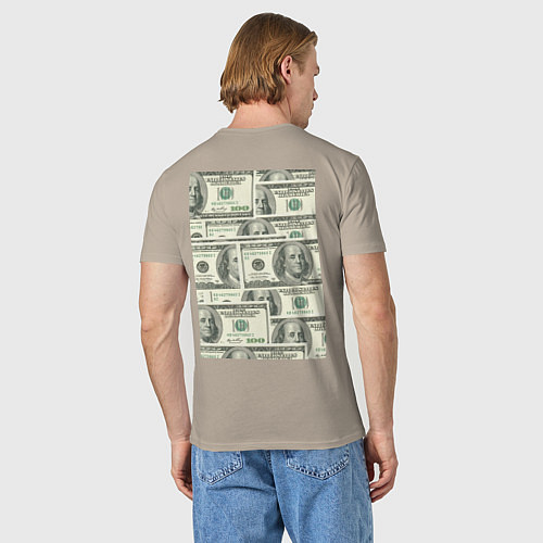 Мужская футболка Ало бизнес да да деньги / Миндальный – фото 4