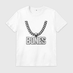 Футболка хлопковая мужская Цепь Bones, цвет: белый