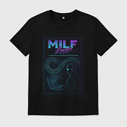 Футболка хлопковая мужская Mastering Infinite Loop Functions - milf meme, цвет: черный