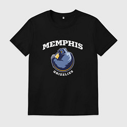 Футболка хлопковая мужская Grizzlies, цвет: черный