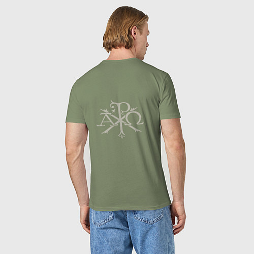 Мужская футболка Сохранит душу твою Господь светло серый арт / Авокадо – фото 4