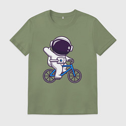 Футболка хлопковая мужская Space bike, цвет: авокадо