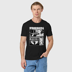 Футболка хлопковая мужская Sou sou no frieren, цвет: черный — фото 2
