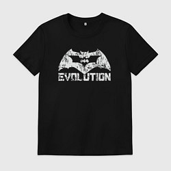Футболка хлопковая мужская Эволюция Бэтмена, цвет: черный