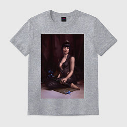 Футболка хлопковая мужская Фанарт персонажа Шэдоухарт из игры Baldurs Gate 3, цвет: меланж