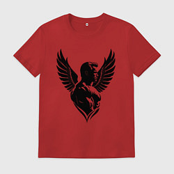 Футболка хлопковая мужская Арнольд Шварценеггер с крыльями, цвет: красный