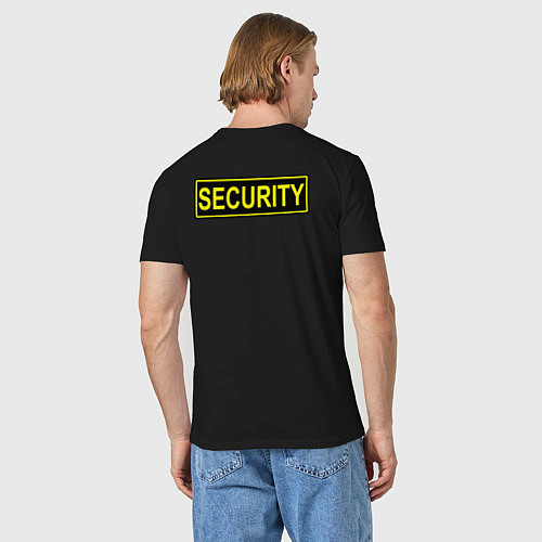 Мужская футболка Security охрана / Черный – фото 4