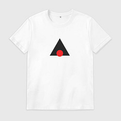 Футболка хлопковая мужская Минимализм: геометрия, цвет: белый