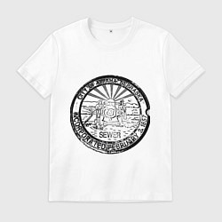 Футболка хлопковая мужская Путешествие Небраска, цвет: белый