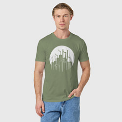 Футболка хлопковая мужская Лунный завод, цвет: авокадо — фото 2